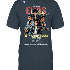 The King Elvis Presley 90th Anniversary 1935-2025 Thank You For The Memories Unisex T-Shirt