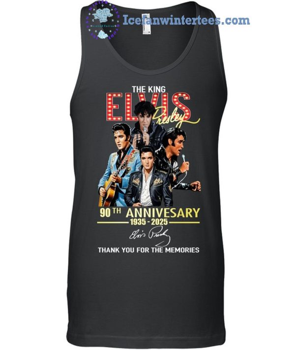 The King Elvis Presley 90th Anniversary 1935-2025 Thank You For The Memories Unisex T-Shirt