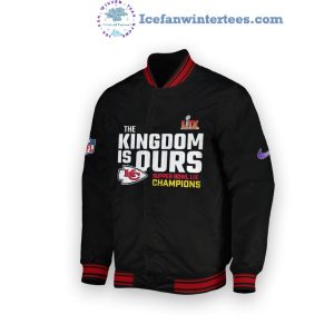 The Kingdom Is Ours Kansas City Chiefs Super Bowl LIX Champions 5 Cups Baseball Jacket