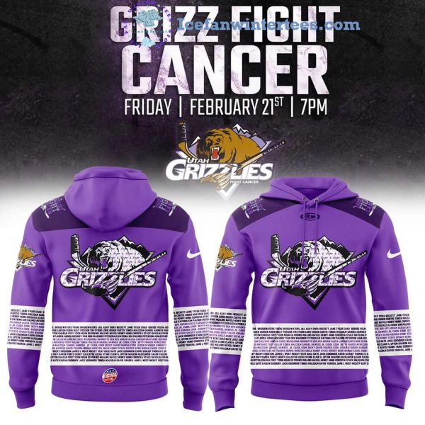 Utah Grizzlies Fight Cancer For Fans 2025 Limited Edition Hoodie