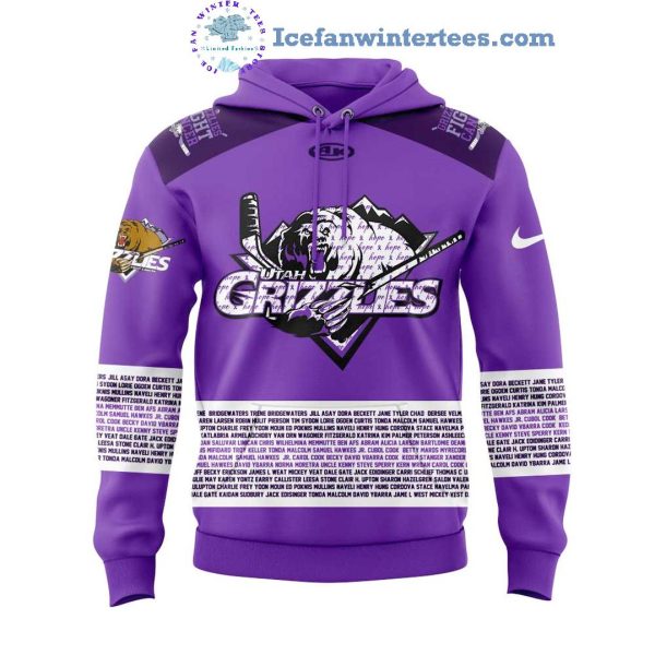 Utah Grizzlies Fight Cancer For Fans 2025 Limited Edition Hoodie