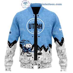 Utah Hockey 75th Anniversary Of Peanuts Night For Fans Limited Edition Baseball Jacket