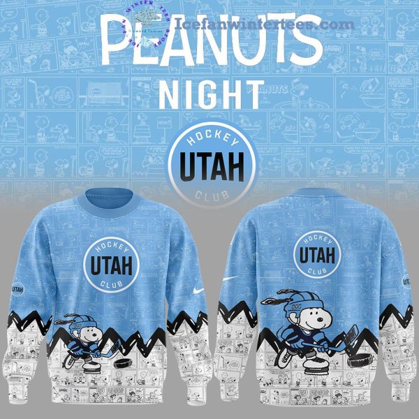 Utah Hockey 75th Anniversary Of Peanuts Night For Fans Limited Edition Hoodie Longpants Cap