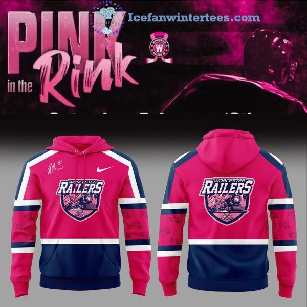 Worcester Railers Pink In The Pink Anthony Repaci Bobblehead For Fans Hoodie Longpants Cap